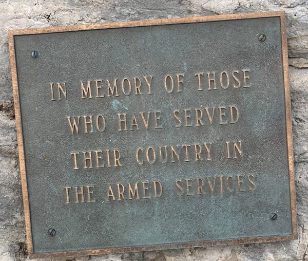 WYOMING LIONS CLUB ARMED SERVICES MEMORIAL PLAQUE A