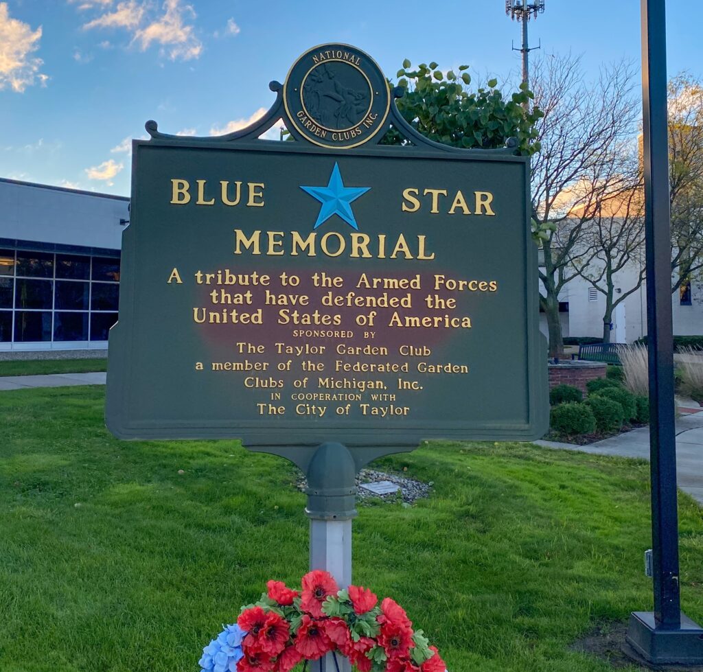 TAYLOR BLUE STAR MEMORIAL MARKER