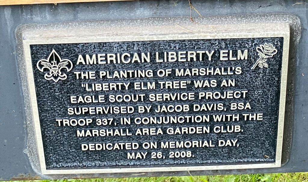 MARSHALL LIBERTY TREE MEMORIAL PLAQUE B