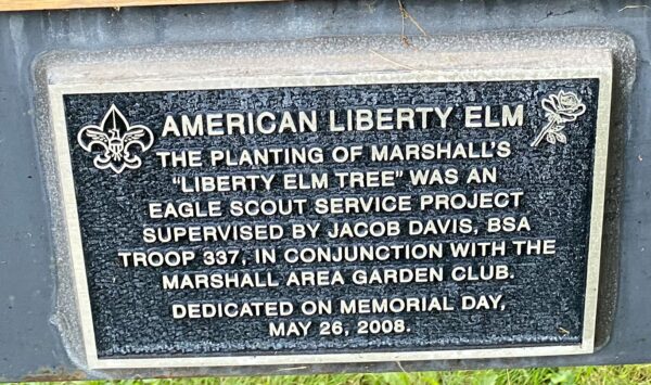 MARSHALL LIBERTY TREE MEMORIAL PLAQUE B