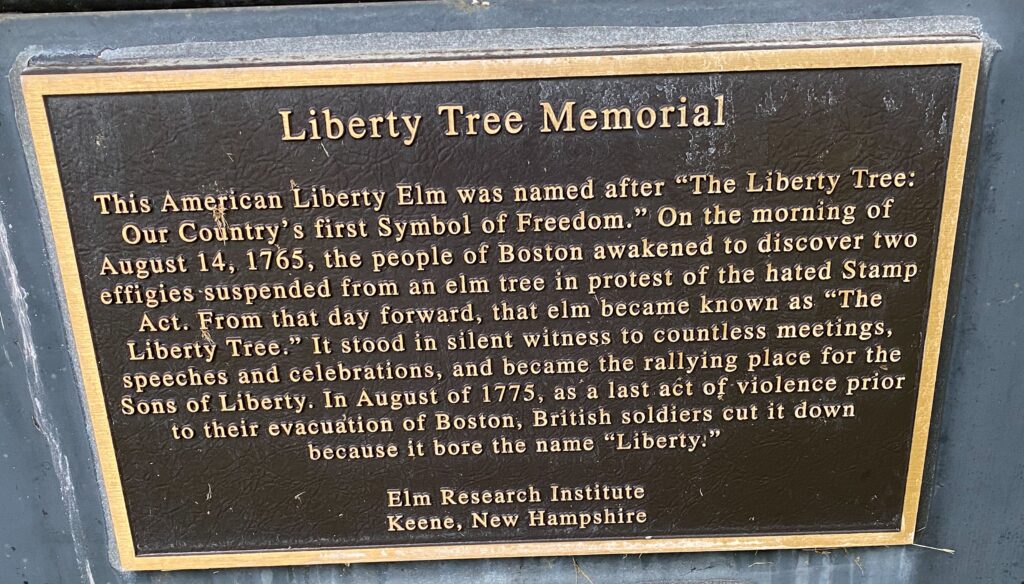 MARSHALL LIBERTY TREE MEMORIAL PLAQUE A