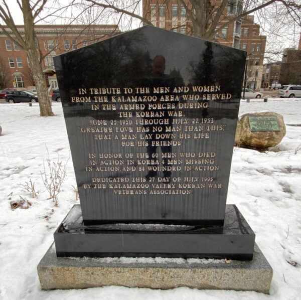 KALAMAZOO KOREA WAR MEMORIAL BACK