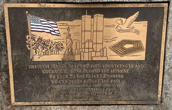 KALAMAZOO SEPTEMBER 11, 2001 MEMORIAL PLAQUE