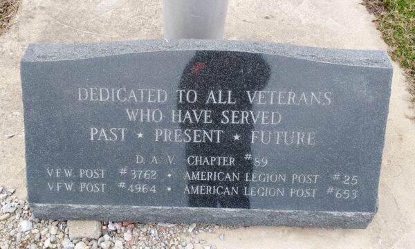 FAYETTE COUNTY FAIRGROUNDS VETERANS MEMORIAL FLAGPOLE STONE