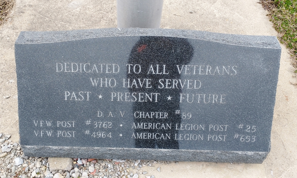 FAYETTE COUNTY FAIRGROUNDS VETERANS MEMORIAL FLAGPOLE STONE
