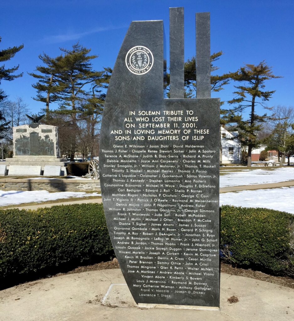 TOWN OF ISLIP SEPTEMBER 11, 2001 MEMORIAL
