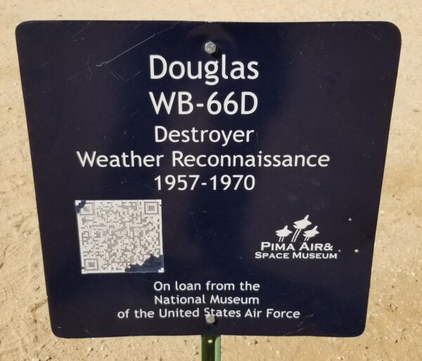 DOUGLAS WB-66D DESTROYER MEMORIAL PLAQUE