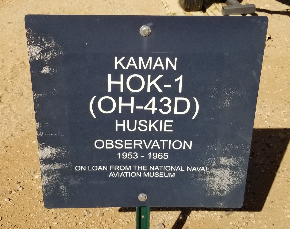KAMAN HOK-1 (OH-43D) HUSKIE MEMORIAL PLAQUE