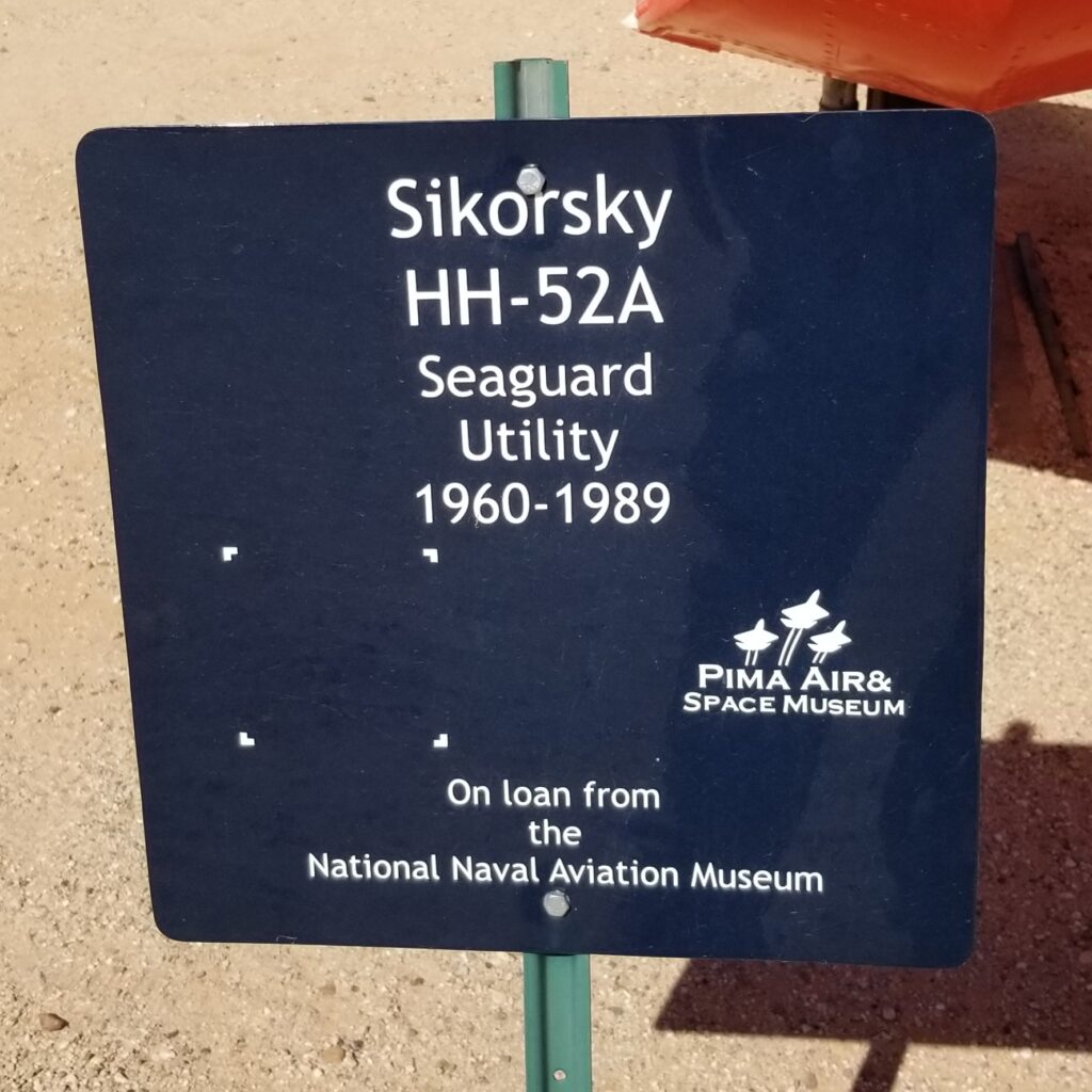 SIKORSKY HH-52A SEAGUARD MEMORIAL PLAQUE