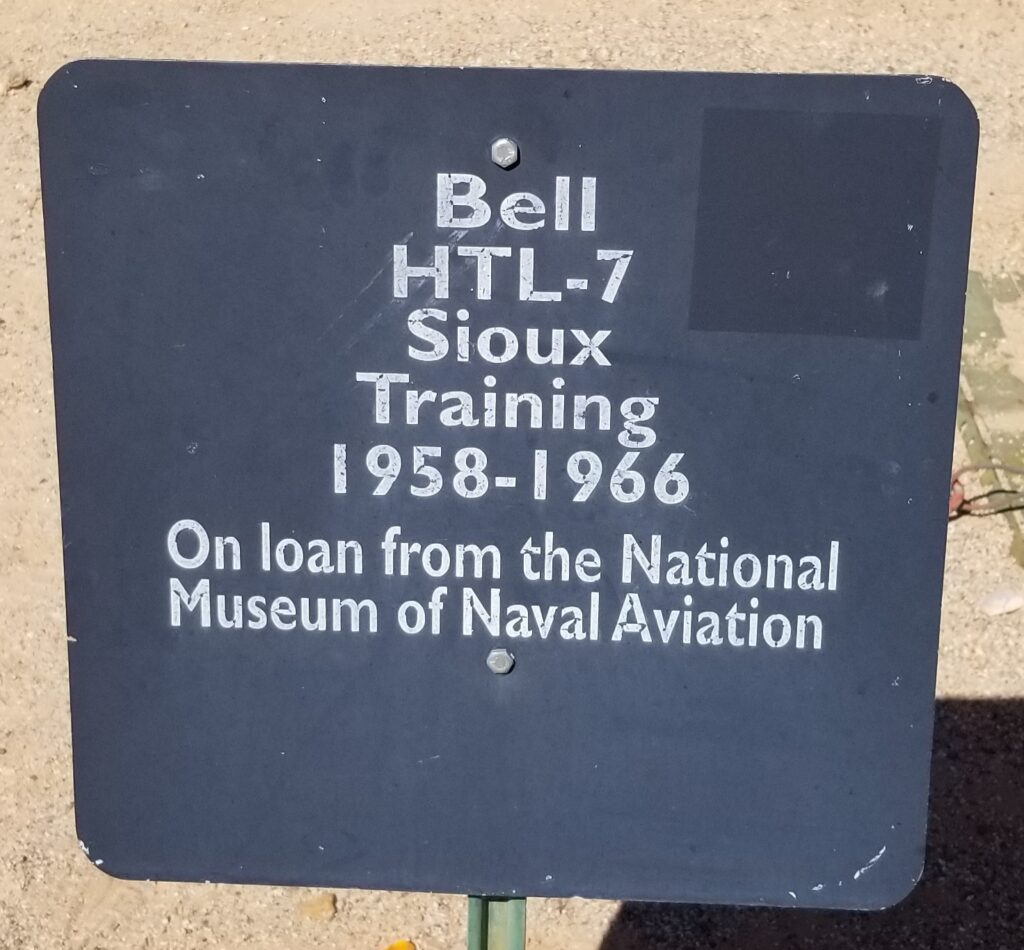 BELL HTL-7 SIOUX TRAINING MEMORIAL PLAQUE
