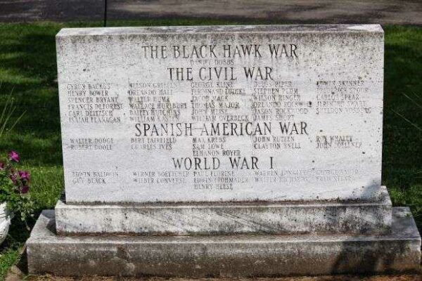 FORT ATKINSON WAR VETERANS MEMORIAL BACK
