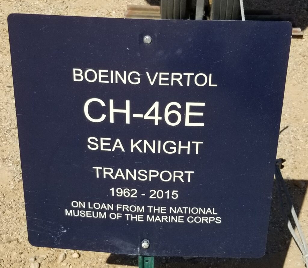 BOEING VERTOL CH-46E SEA KNIGHT MEMORIAL PLAQUE