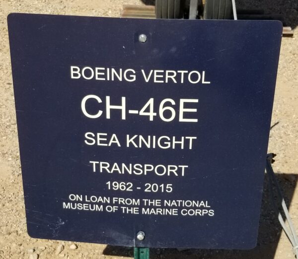 BOEING VERTOL CH-46E SEA KNIGHT MEMORIAL PLAQUE