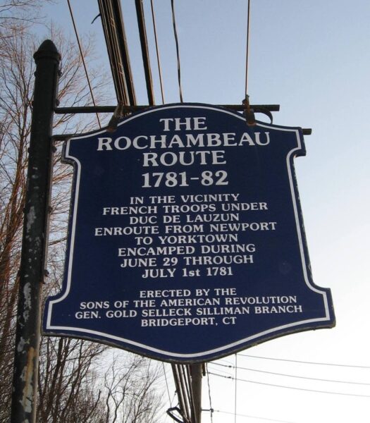 THE ROCHAMBEAU ROUTE 1781-82 MARKER