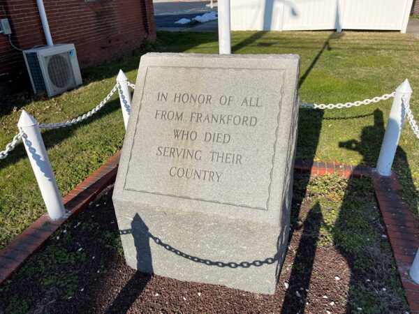 FRANKFORD SUPREME SACRIFICE WAR MEMORIAL