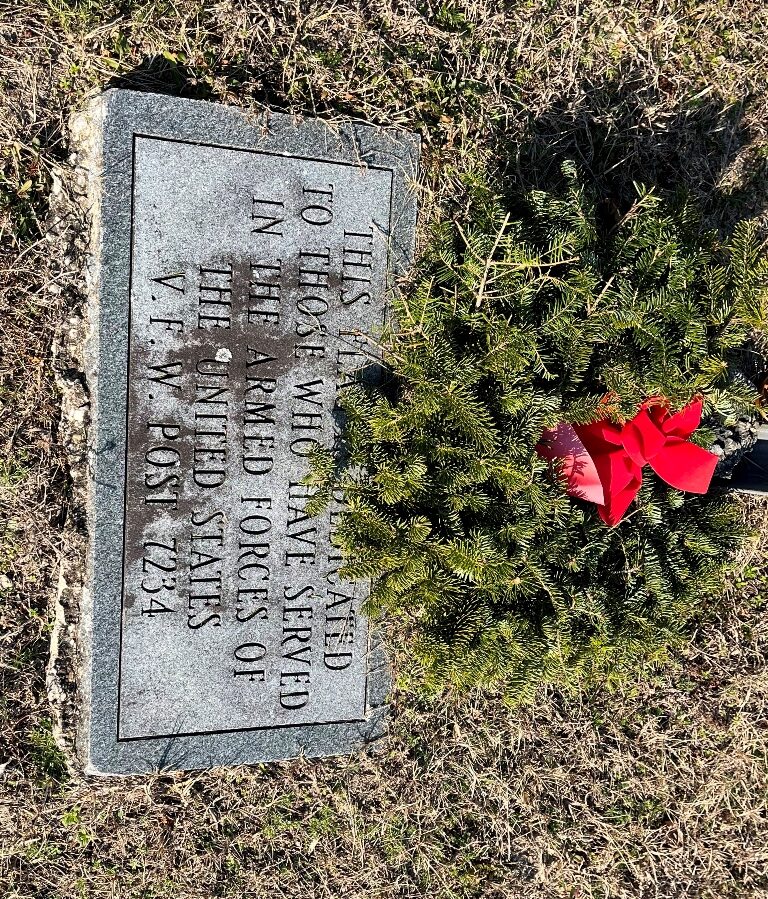 V.F.W. POST 7234 VETERANS MEMORIAL FLAGPOLE STONE