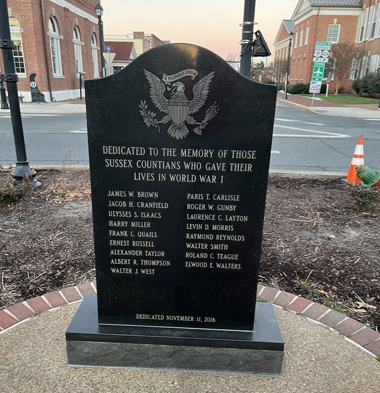 SUSSEX COUNTIANS SUPREME SACRIFICE WORLD WAR I MEMORIAL