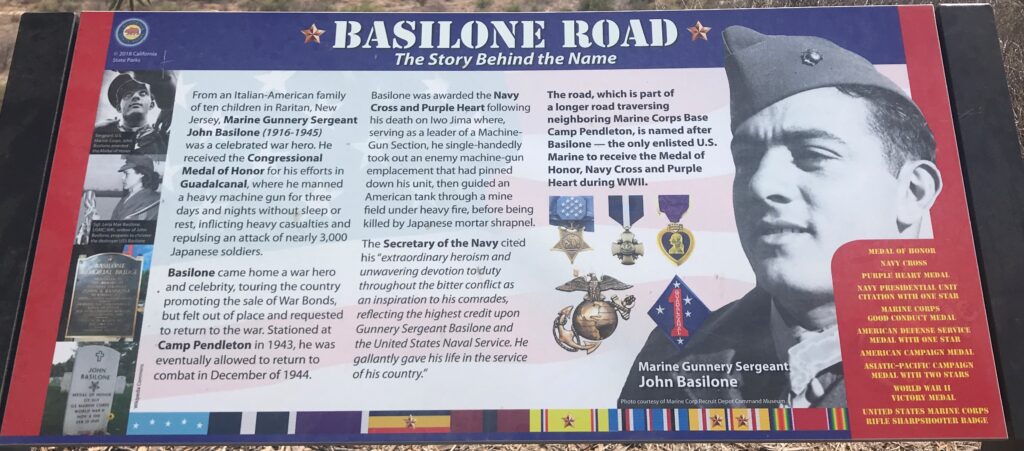 BASILONE ROAD WAR MEMORIAL PLAQUE