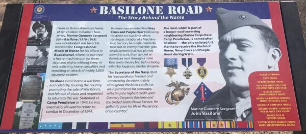 BASILONE ROAD WAR MEMORIAL PLAQUE