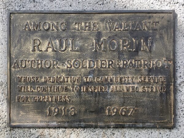 MORIN MEMORIAL SQUARE PLAQUE