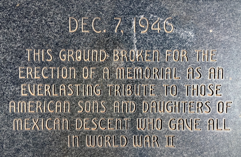 MEXICAN AMERICAN ALL WARS MEMORIAL PLAQUE B