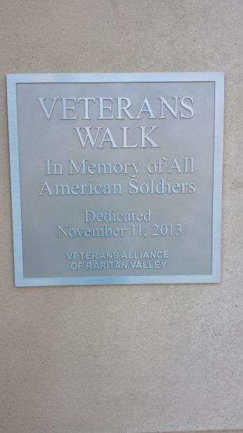 RARITAN VALLEY VETERANS WALK MEMORIAL PLAQUE