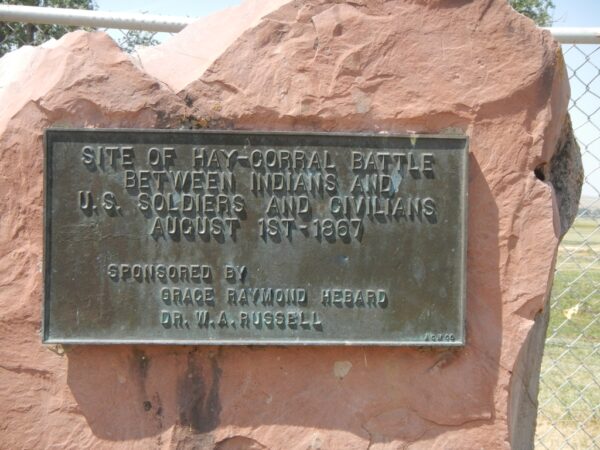 HAY-CORRAL BATTLE MEMORIAL PLAQUE