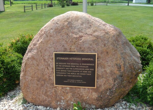 STEINAUER VETERANS MEMORIAL PLAQUE
