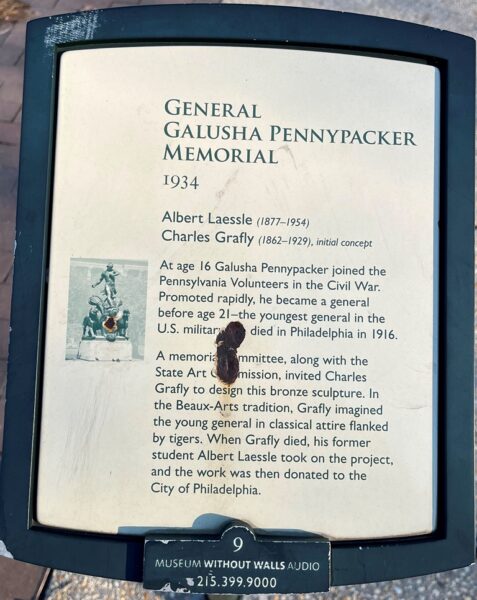 GENERAL GALUSHA PENNYPACKER MEMORIAL PLAQUE
