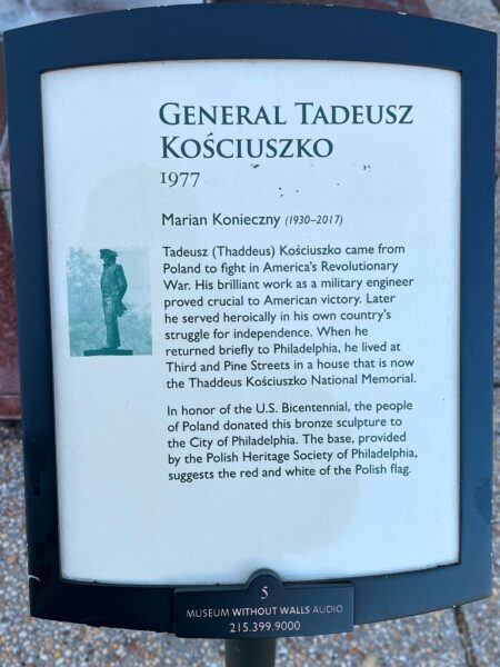 GENERAL TADEUSZ KOSCIUSZKO WAR MEMORIAL PLAQUE