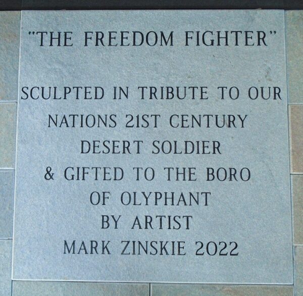 “THE FREEDOM FIGHTER” WAR MEMORIAL STONE