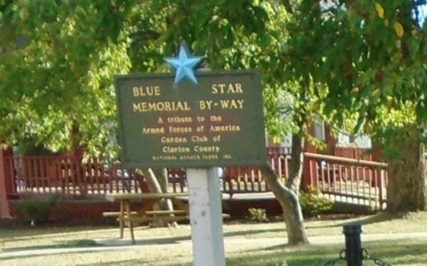 CLARION BLUE STAR MEMORIAL BY-WAY MARKER