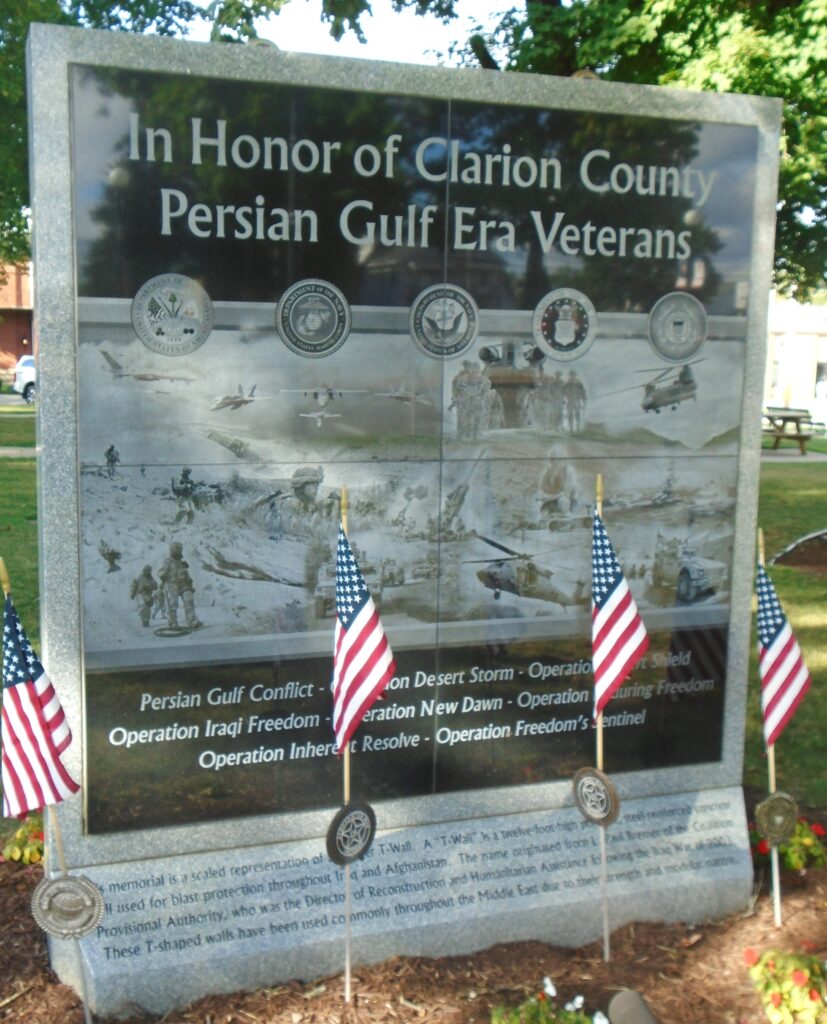 CLARION COUNTY PERSIAN GULF ERA VETERANS MEMORIAL