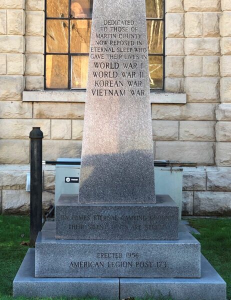 MARTIN COUNTY SUPREME SACRIFICE WAR MEMORIAL CLOSE-UP