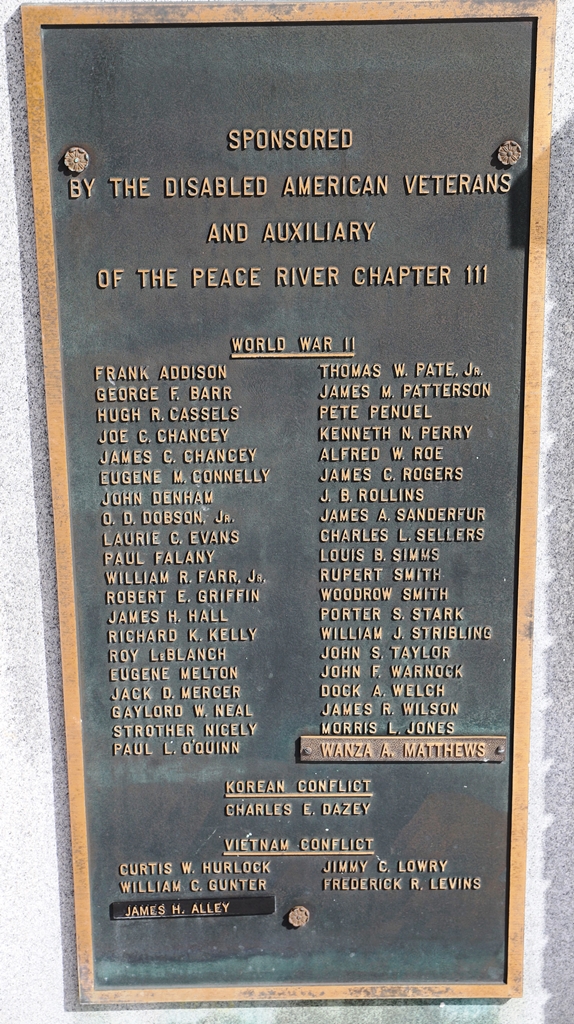 DISABLED AMERICAN VETERANS WAR MEMORIAL PLAQUE