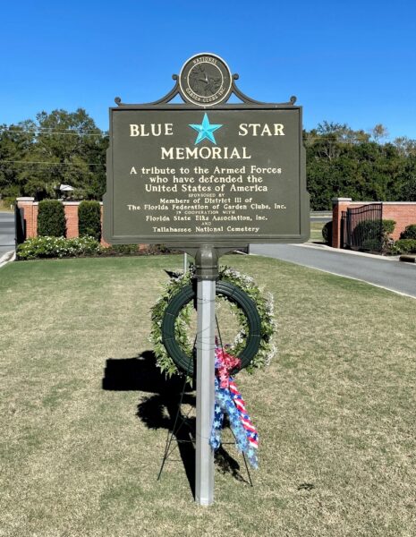 TALLAHASSEE NATIONAL CEMETERY BLUE STAR MEMORIAL MARKER