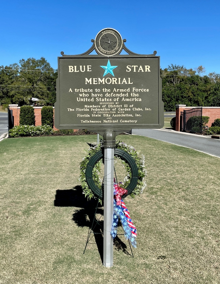 TALLAHASSEE NATIONAL CEMETERY BLUE STAR MEMORIAL MARKER
