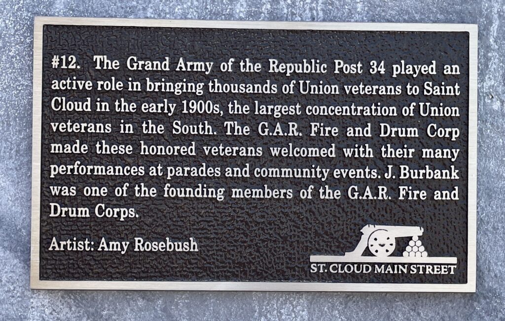 THE G.A.R. FIFE AND DRUM CORPS MEMORIAL MURAL PLAQUE