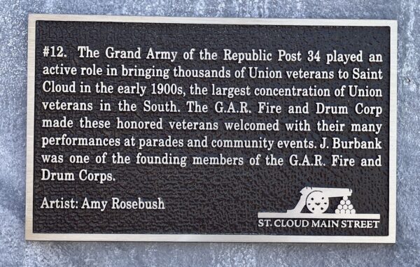 THE G.A.R. FIFE AND DRUM CORPS MEMORIAL MURAL PLAQUE