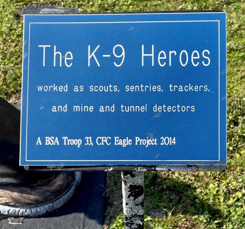 THE K-9 HEROES MEMORIAL PLAQUE