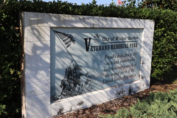 CITY OF WINTER GARDEN VETERANS MEMORIAL PARK PLAQUE