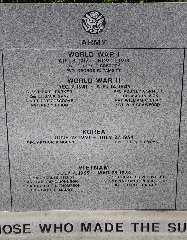 WINTER GARDEN SUPREME SACRIFICE MEMORIAL PANEL B