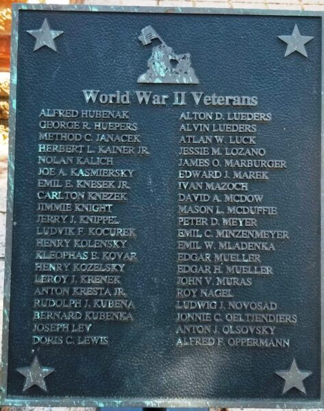 FAYETTE COUNTY, TX VETERANS MEMORIAL PLAQUE D