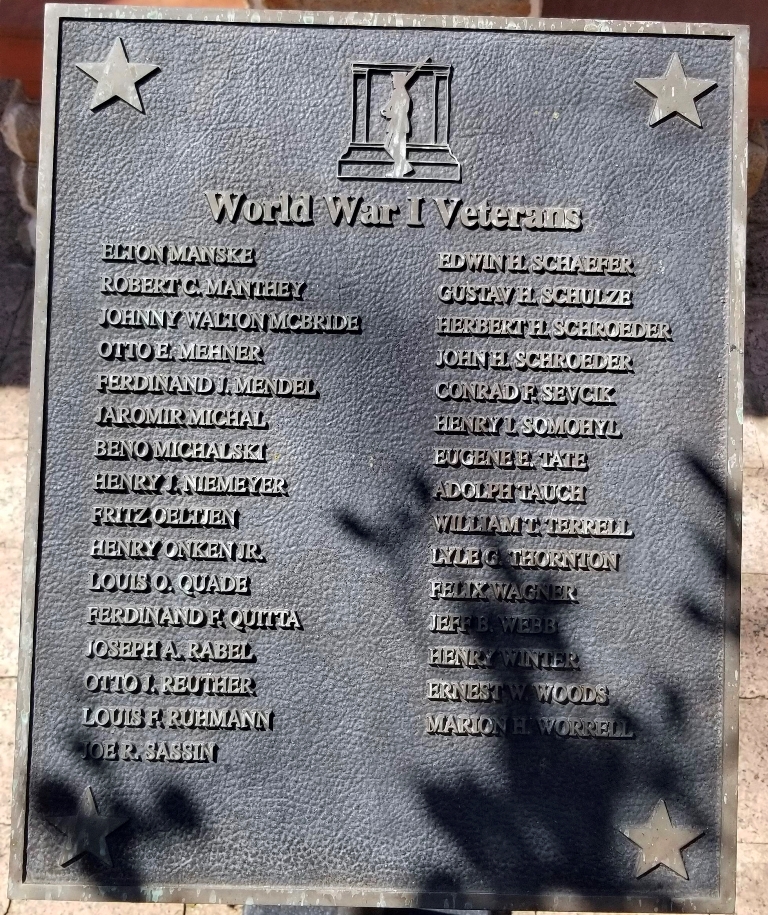 FAYETTE COUNTY, TX VETERANS MEMORIAL PLAQUE B