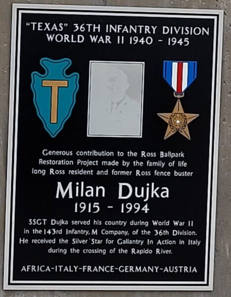 MILAN DUJKA WAR MEMORIAL PLAQUE