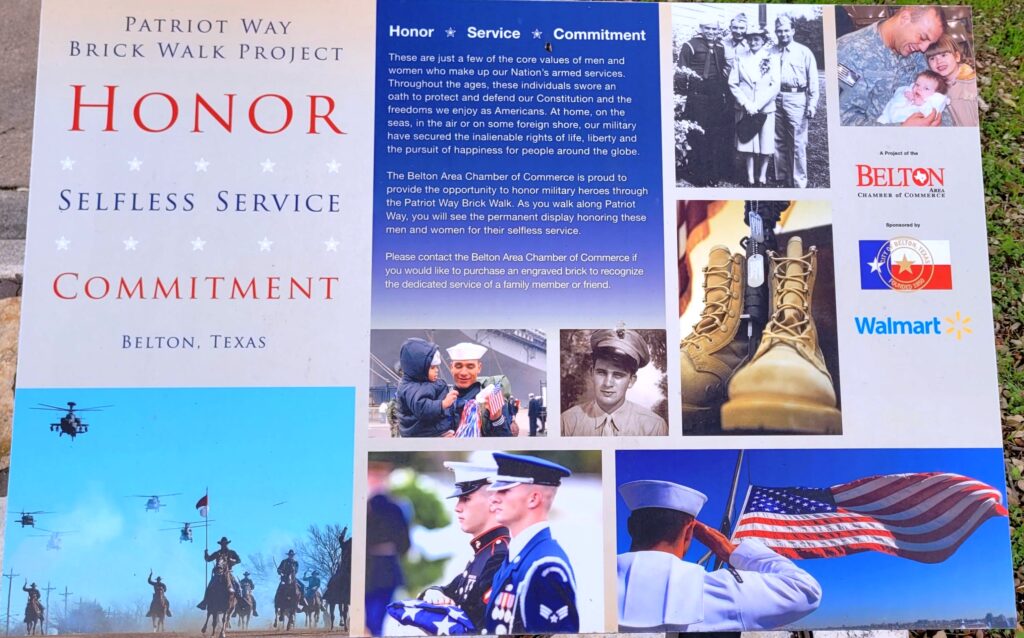 PATRIOT WAY BRICK WALK PROJECT MEMORIAL PANEL