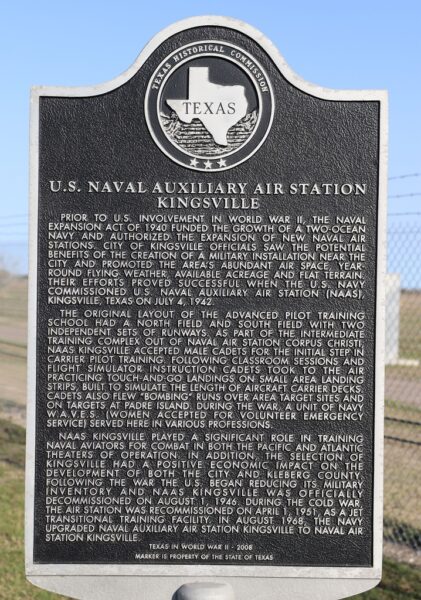 U.S. NAVAL AUXILIARY AIR STATION MEMORIAL MARKER