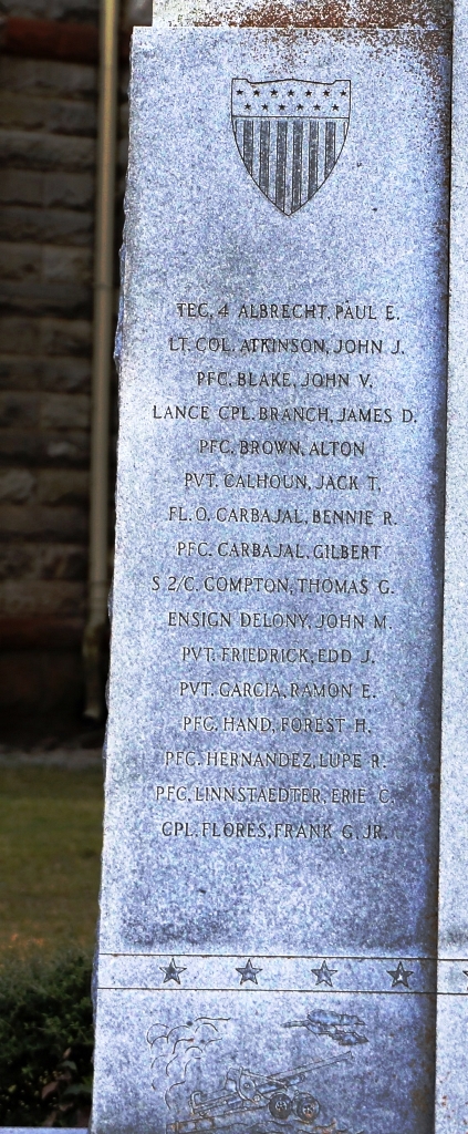 GOLIAD CO. GLOBAL WAR MEMORIAL LEFT STONE
