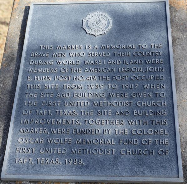 AMERICAN LEGION POST 419 WAR VETERANS MEMORIAIL PLAQUE