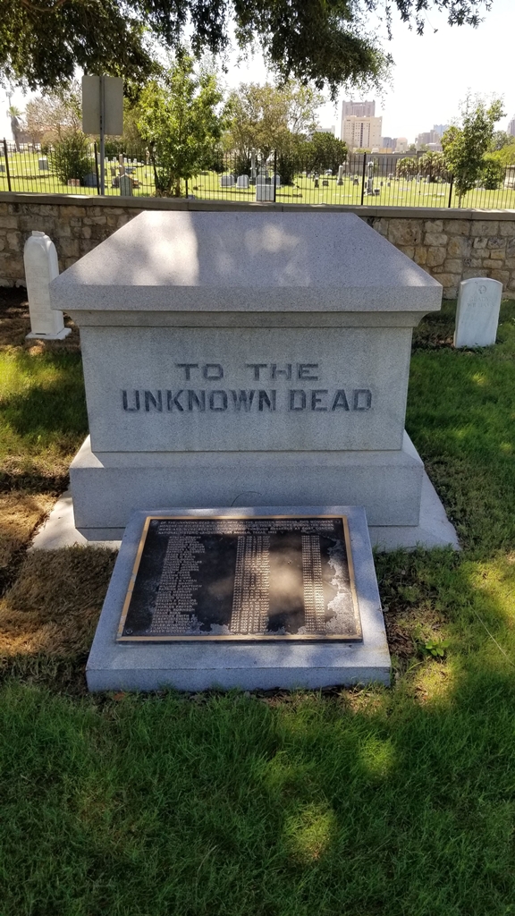 TO THE UNKNOWN DEAD OF INDIAN WARS MEMORIAL